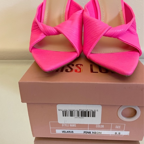 Miss Lola - Style Envy High Heel Mules - Pink - Picture 2 of 10